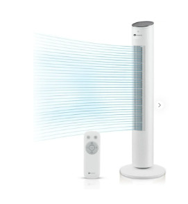 43-Inch Oscillating Tower Fan – White